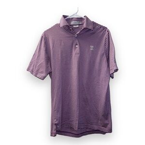 Men's Martin Purple Stripe Short Sleeve Pima Cotton polo Shirt size small